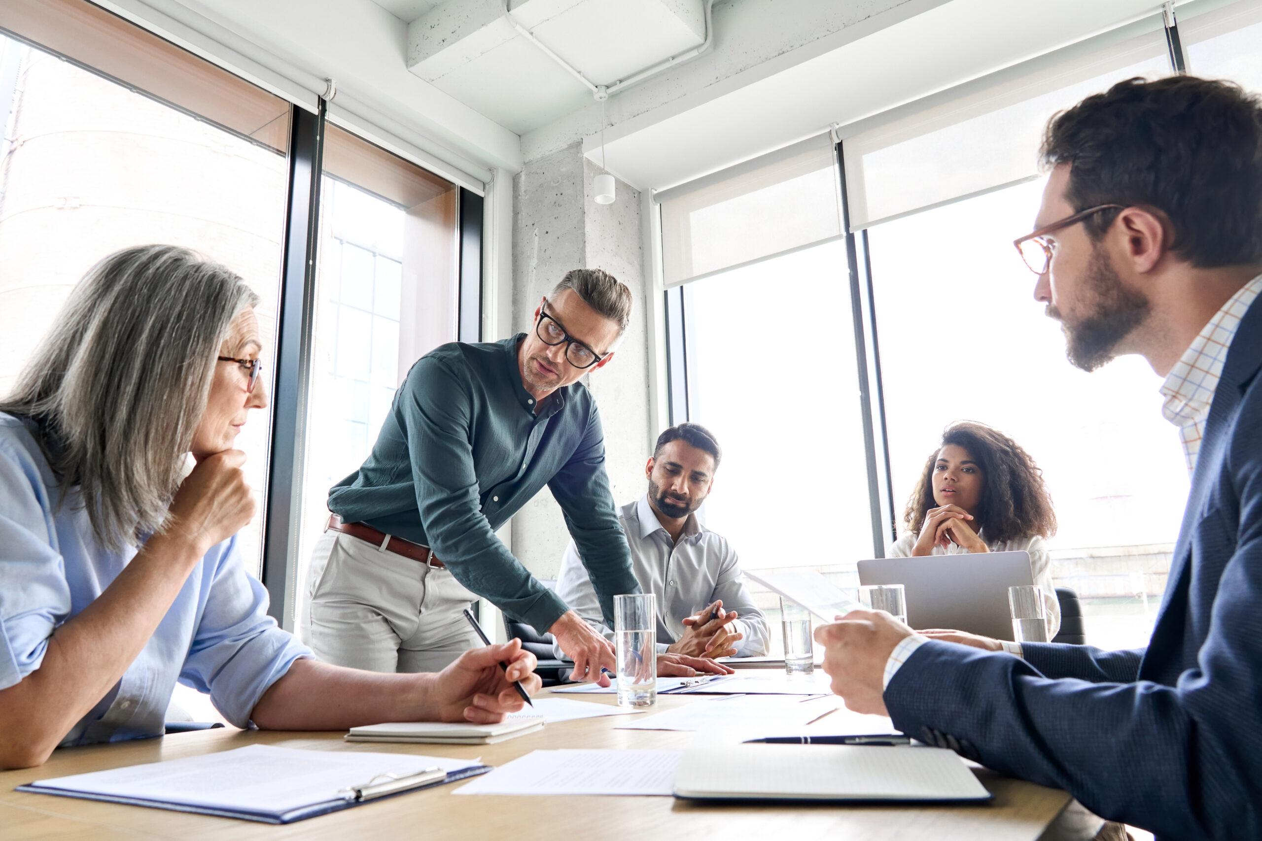 Team working around a table